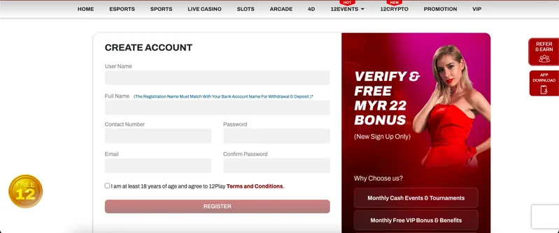 12Play registration