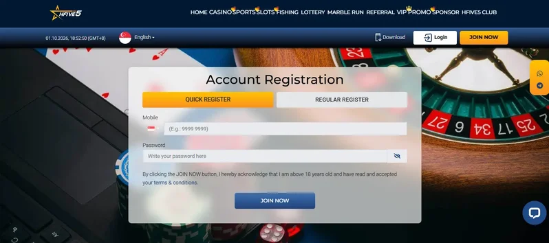 HFIVE5 registration