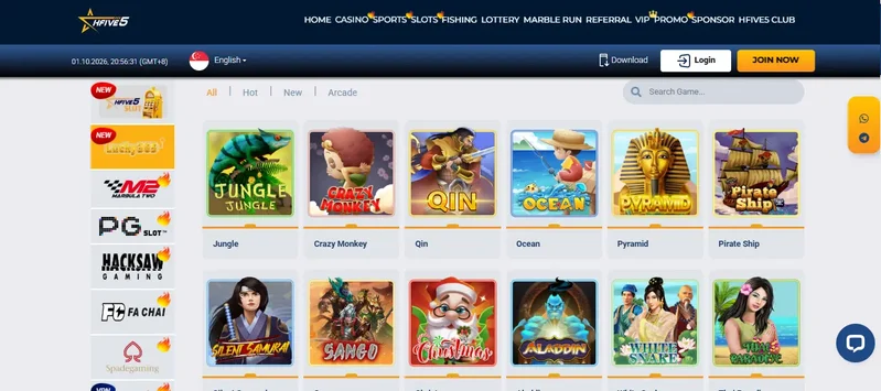 HFIVE5 games