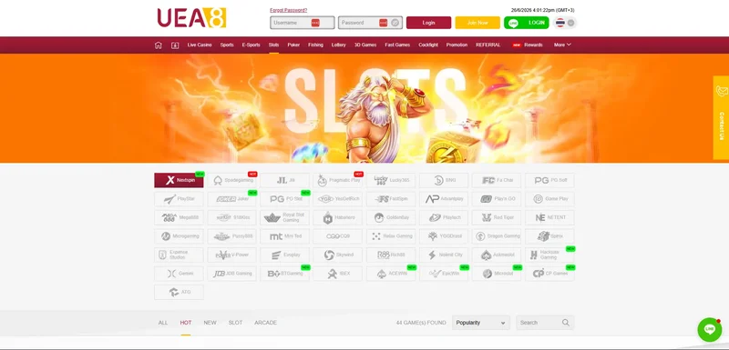 UEA8 slot games