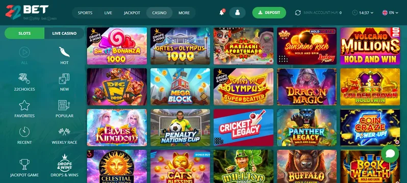 22Bet games