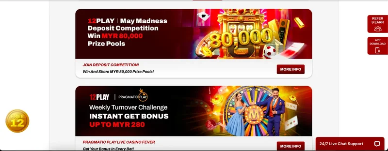12Play bonuses