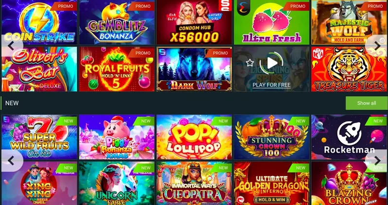 1xBet casino games